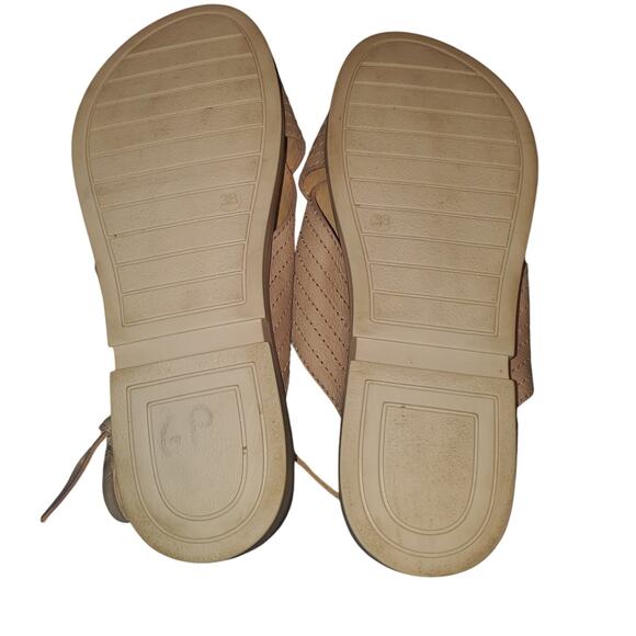 Miz Mooz Size 8.5 EU 38 Kind Pearl Blush Pink Leather Cross-Strap Sandals - Picture 8 of 9